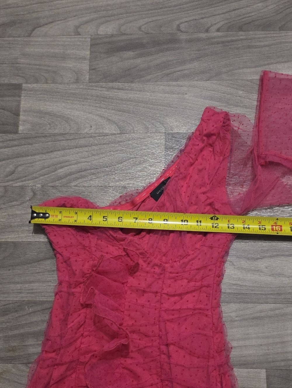 MAJORELLE Hot Pink One-Shoulder Ruffle Mini Dress - Picture 9 of 11